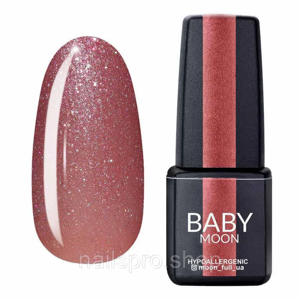 Гель лак Baby Moon Dance Diamond Gel polish № 003 приглушений рожевий з шимером