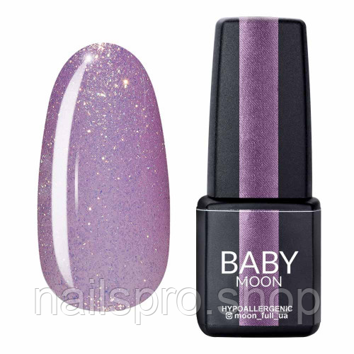 Гель-лак BABY Moon Dance Diamond No004 світло-бузковий із золотистим шимером, 6 мл.