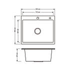 Кухонна мийка VALESO Handmade 6050 PVD + змішувач для кухні Kroner — SCH035PVD і крани приладові 1/2*1/2, фото 3