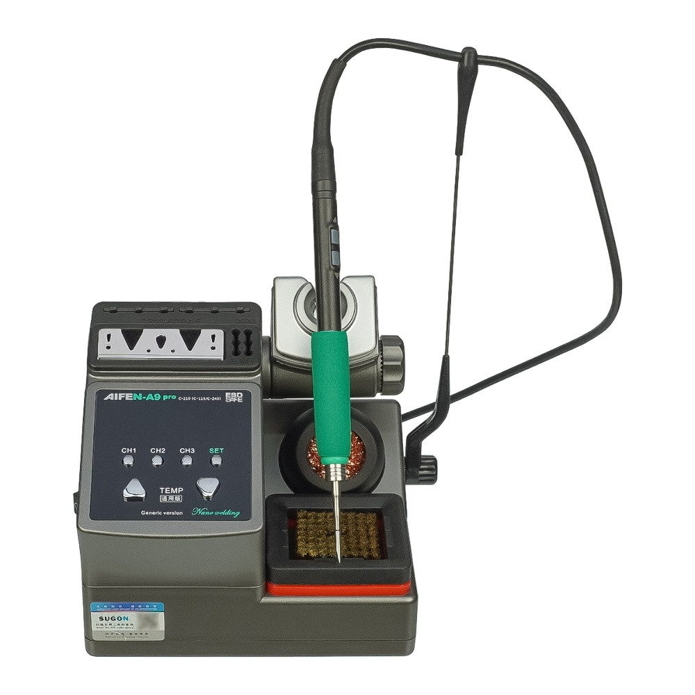 Паяльна станція Aifen A9-210T Pro (ручка з регулюванням t, паяльник JBC 210, 3 канали 120W, 100C-450C)