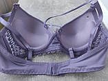 Бюстгальтер гладкий із невеликим пуш-ап чашка В фіолетовий, фото 2