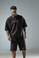 Костюм із шортів і футболки чоловічий Calvin Klein чорний XXL