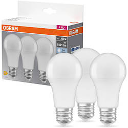 LED лампочка світлодіодна OSRAM LED E27 13 Вт 4000К набір 3 штуки
