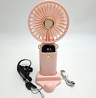 Вентилятор аккумуляторный мини со складной ручкой Handy Mini Fan Z9 Розовый (KG-11980)