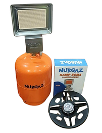 Газовий комплект Nurgaz балон пропан 10 літрів з пальником 1400 Вт