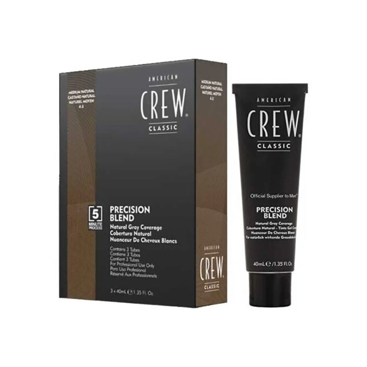 Система маскування сивини American Crew Precision Blend Medium 4-5, 3Х40 мл (24834)