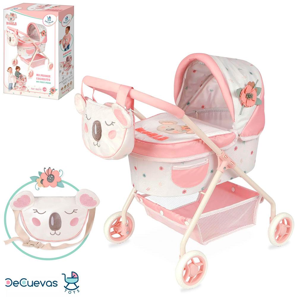 Коляска для ляльок з сумочкою рожева DeCuevas Koala 86079