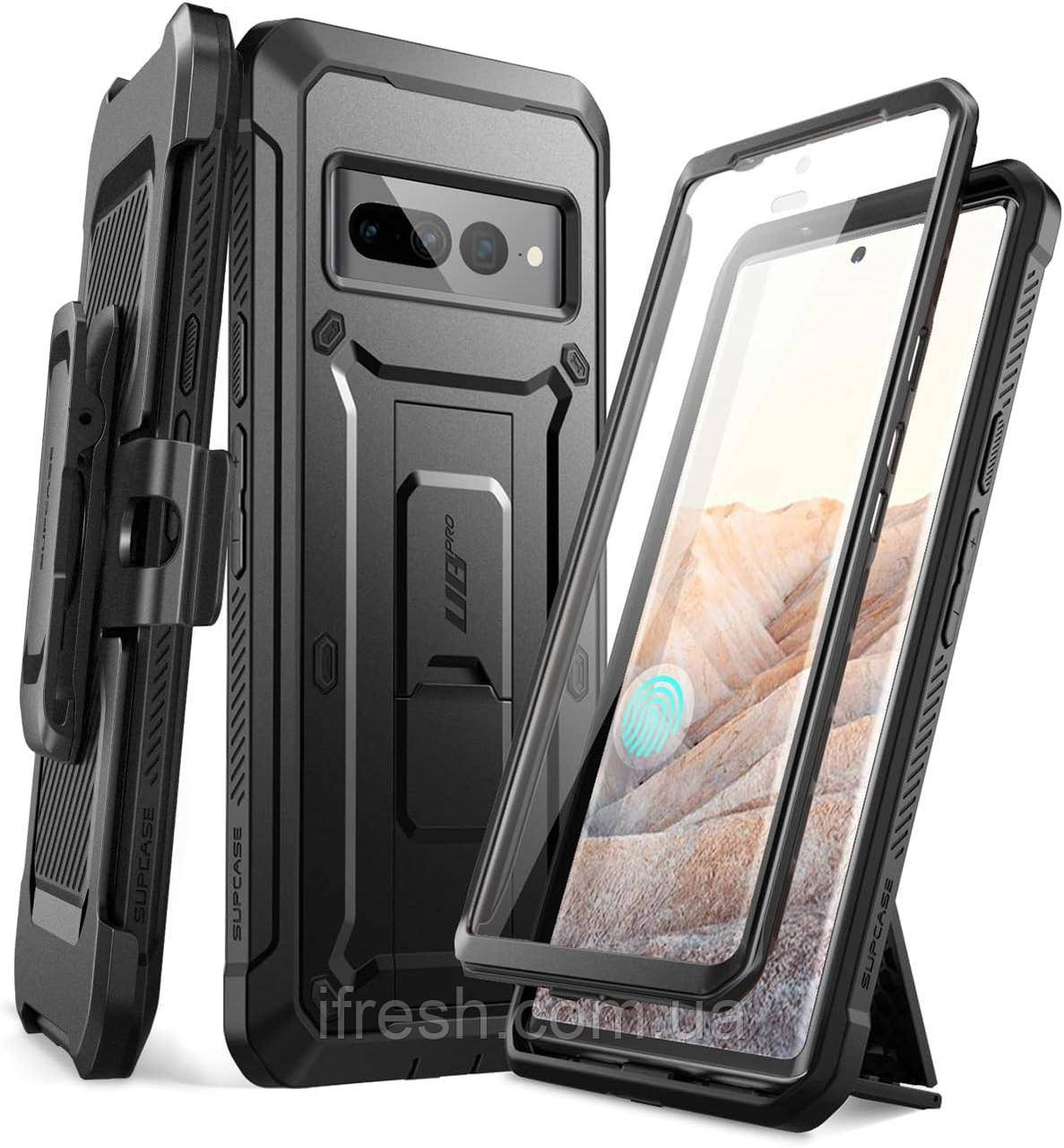 Чохол і скло Supcase для Google Pixel 7 Pro - Unicorn Beetle Pro, Black (843439118522)