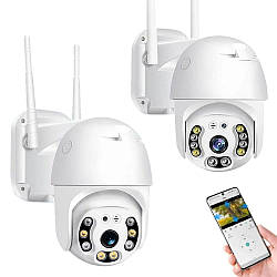 Комплект 2шт WIFI камера відеоспостереження 2MP, CAMERA CAD / Вулична камера з віддаленим доступом