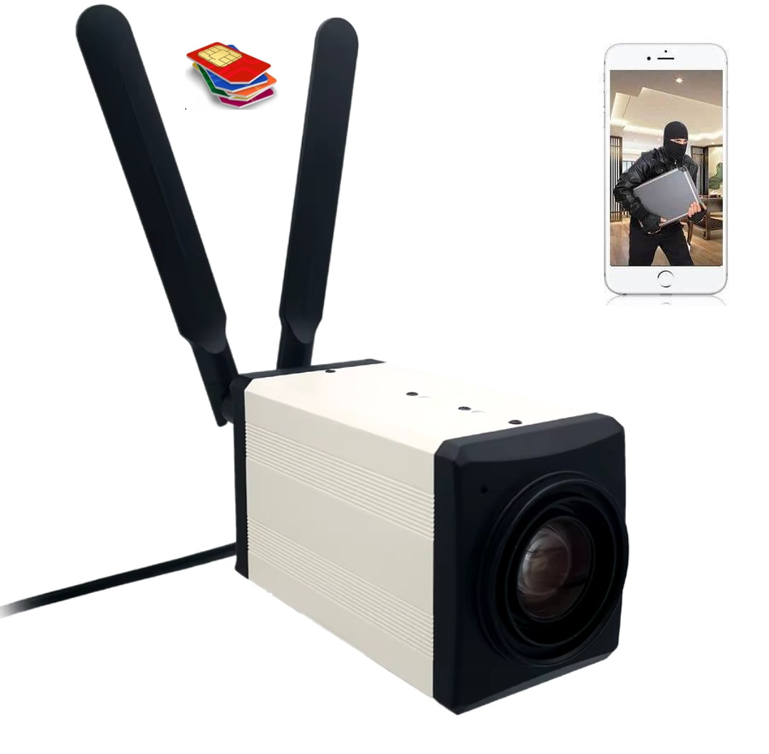 Металева охоронна 4G камера HQCAM 5MP 30X 64Gb . CamHi Pro