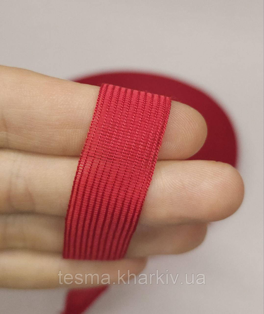 Тасьма окантовочна, лямовка 18 мм 50 м червона