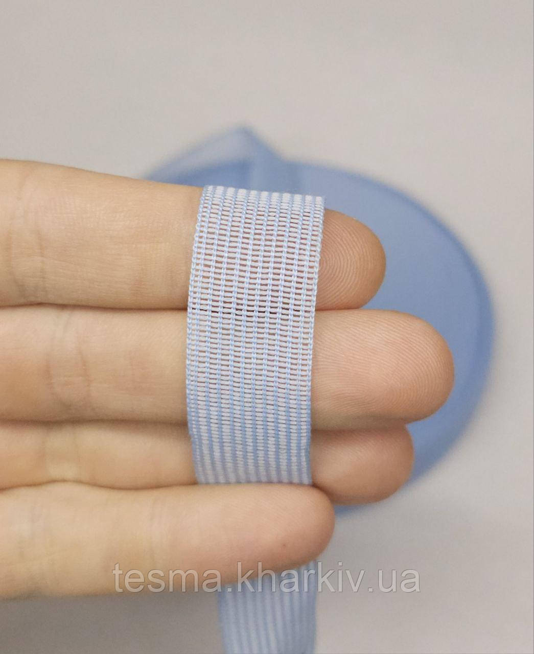 Тасьма окантовочна, лямовка 18 мм 50 м блакитна