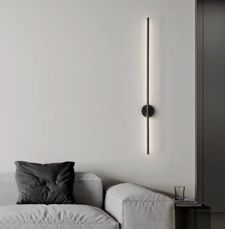 Видовжене чорне бра довжиною 60см/80см W 007 BK, фото 1