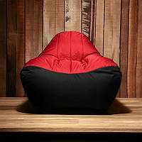 Безкаркасне крісло мішок диван XXL, чорно-червоне