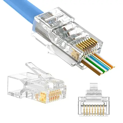 Роз'єм RJ-45 Cat-5 наскрізного під'єднання, фото 3