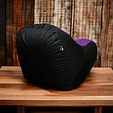 Безкаркасне крісло мішок диван XXL, фіолетово-чорне, фото 2