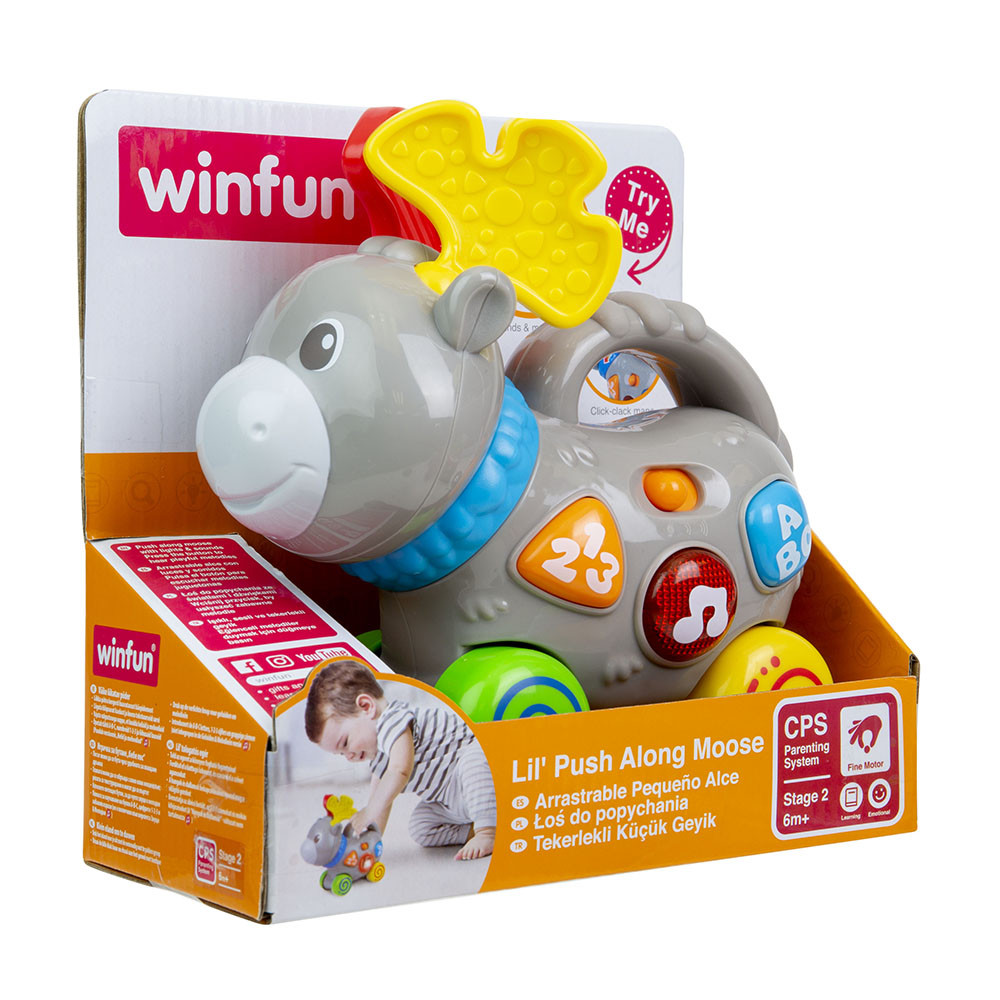 Каталка 0768-NL лосеня WinFun, 2 режими гучності, музика, світло, 18,5х19х9 см