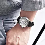 Pagani Design PD-1781 Black-Silver-White Годинник чоловічий кварцовий водонепроникний з хронографом з календарем сапфірове скло, фото 5