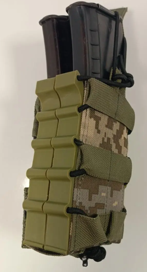 Підсумок на 2 магазинів АК посилений з пластиковими вставками Піксель