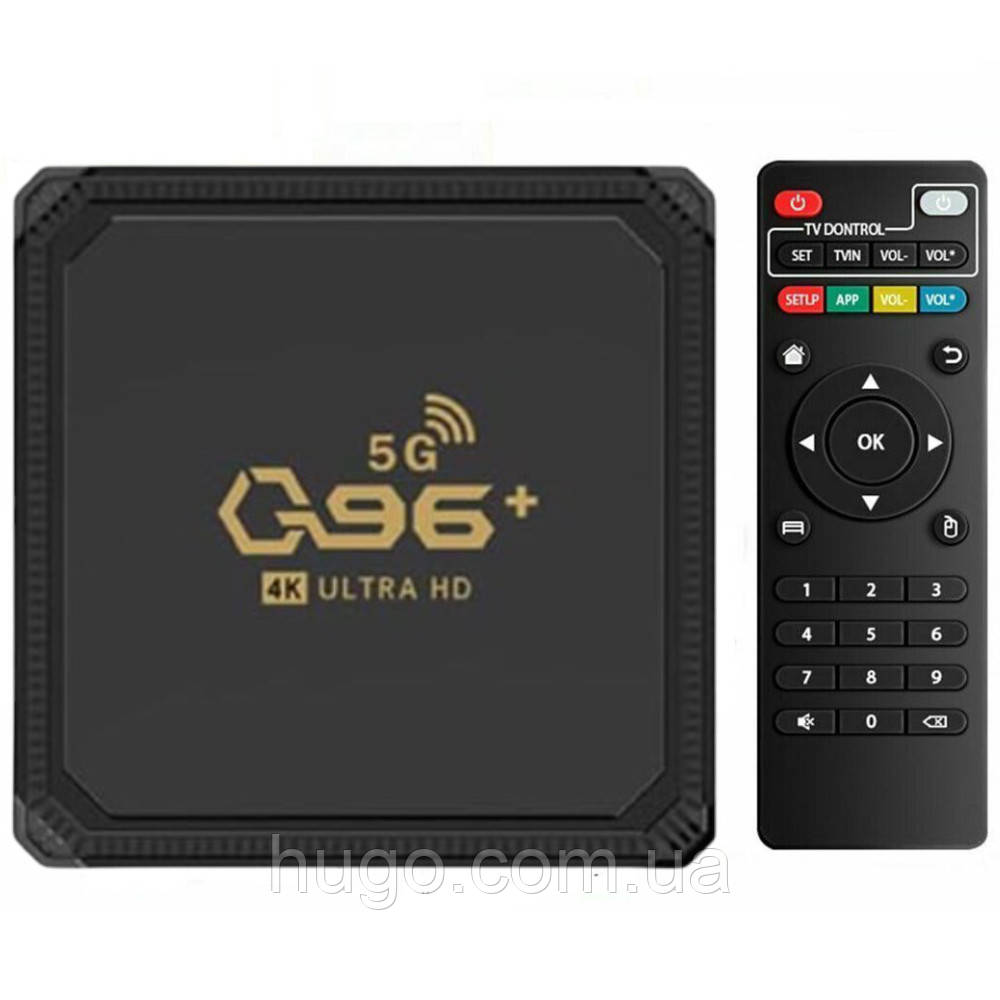 Смарт ТВ-приставка 4K Ultra HD, 1GB/8GB, mini Q96+ / Андроїд приставка для телевізора / Цифрова приставка
