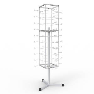 Стійка для окулярів настільна обертальна (40 кронштейнів), біла