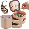 Органайзер для ювелірних виробів із дзеркальцем, поворот на 360 градусів, фото 2