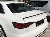 Спойлер задній для Audi A4 B9 2017+ (седан лип спойлер карбоновий S-line)