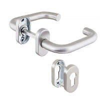 Ручки на вузькій розетці з неіржавкої сталі SIBA з накладками PZ