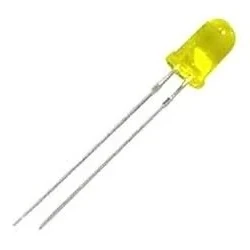 Світлодіод 5мм жовтий 2,5V середньої яскравості LED F5