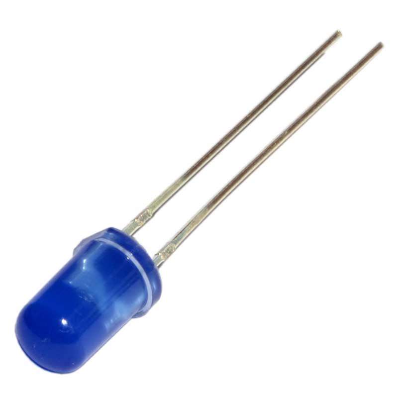 Світлодіод 5мм синій 2.8V яскравий LED F5