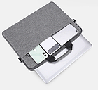 Сумка для ноутбука 14.1" синя портфель під ноутбук 14 дюймів з плечевим ремінем синій, фото 5