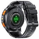 Розумний наручний годинник Smart GPS Max з компасом і ліхтариком + 2 ремінці (Чорний), фото 7