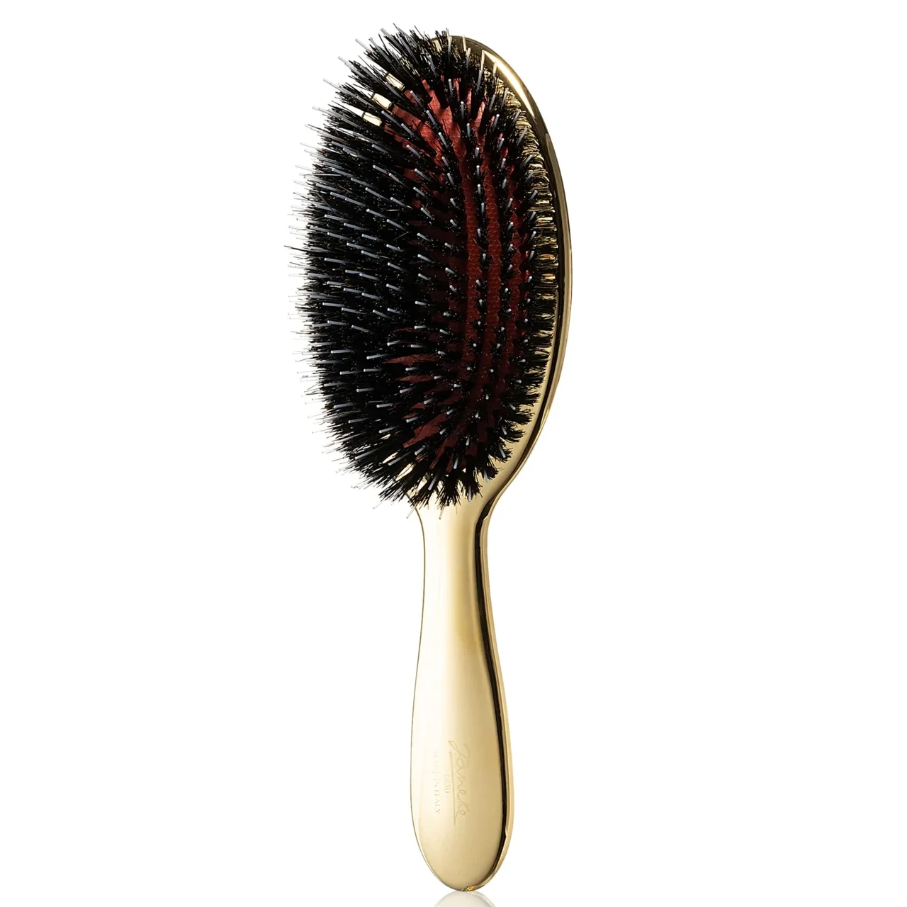 Щітка JANEKE Gold Hairbrush з натуральною щетиною кабана та нейлоном XL