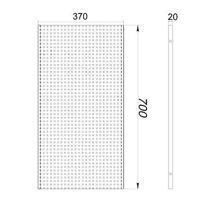 Перфорована панель до стелажу "Єва-П40", чорний, фото 2