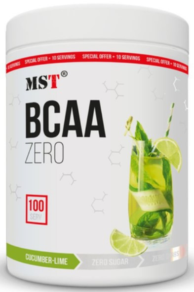 Амінокислоти BCAA MST BCAA zero 600 g Огірок-лайм
