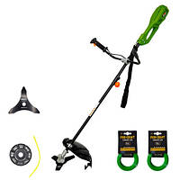 Електро коса тример Procraft GT2200 + Диск 3T тонкий + шпуля павук + 2 волосіні коло 2мм 15м