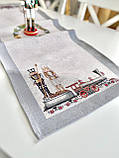Доріжка раннер на стіл Новорічна 37x100 см., гобелен, фото 6