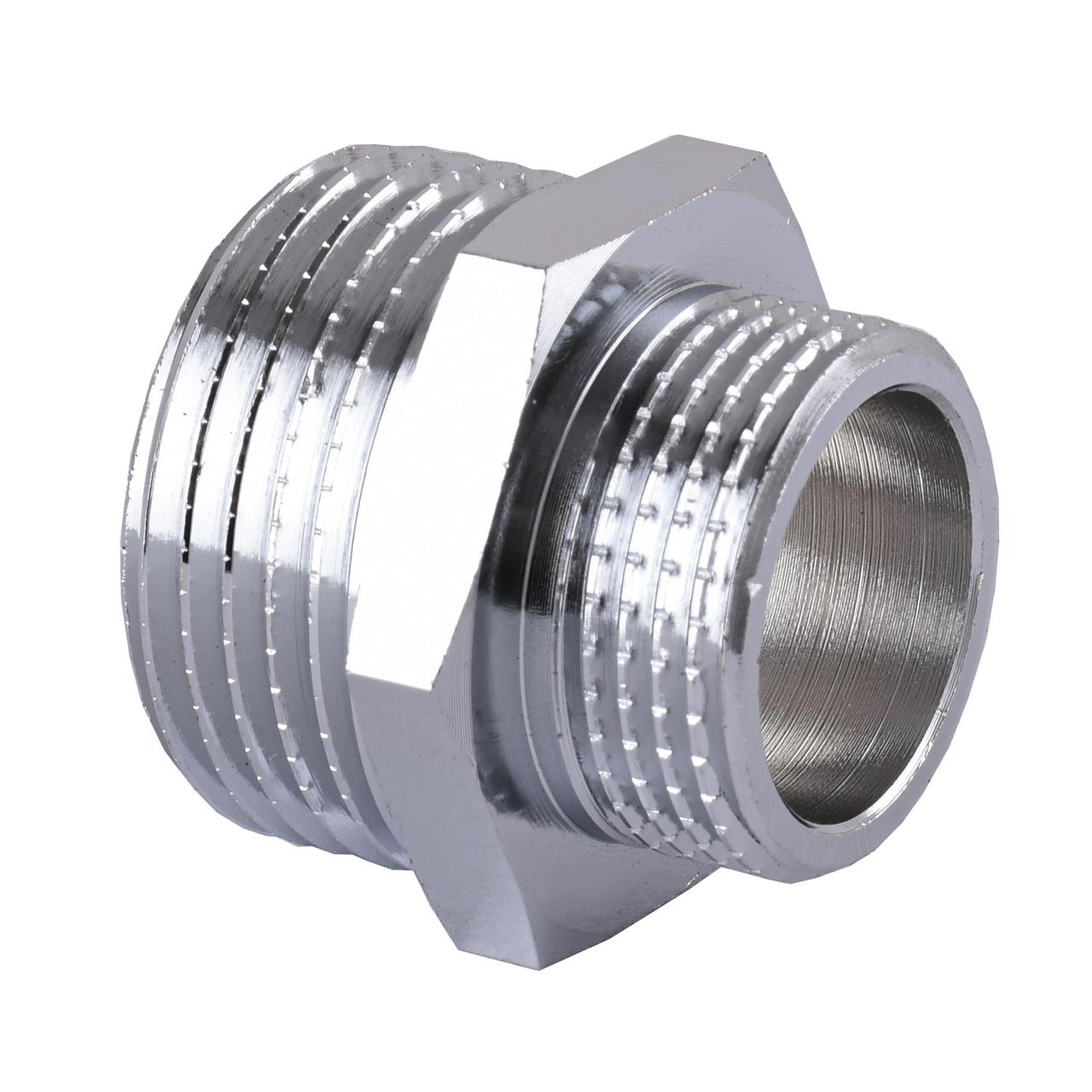 Ніпель SOLOMON 1/2"х3/8" ЗЗ хром 8208, фото 1