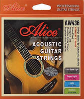 Комплект струн для акустичної гітари Alice AW436 P-Light (комплект) (кольорові)