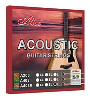 Струни для акустичної гітари Alice A408L Coated 85/15 Bronze 12-53 Light