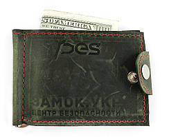 Гаманець PES з натуральної шкіри із затискачем