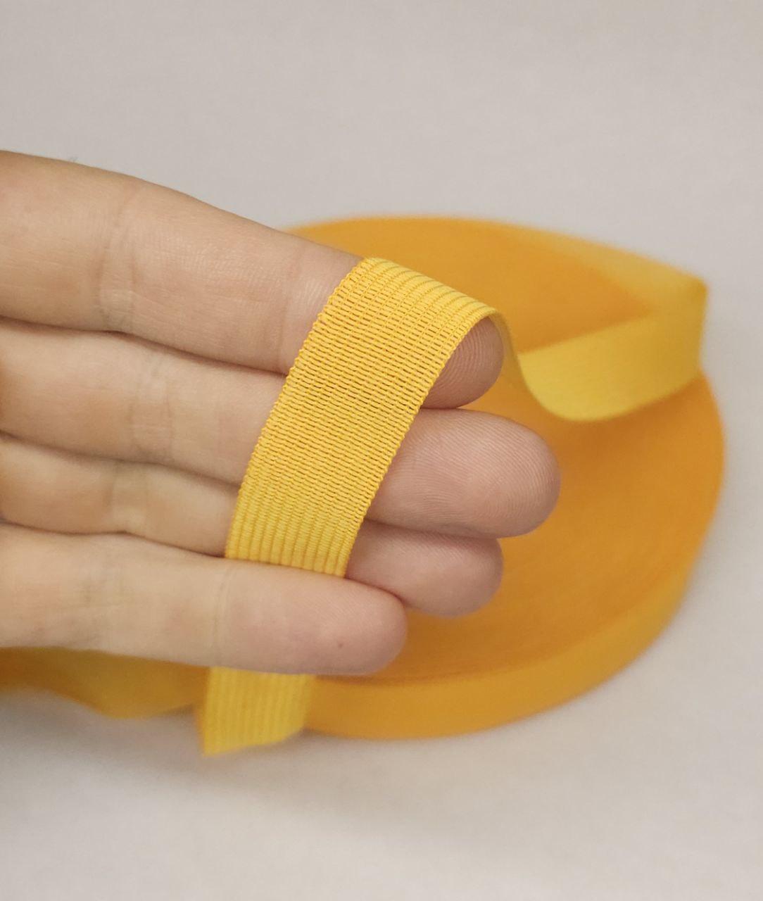 Тасьма окантовочна, лямовка 18 мм 50 м жовта