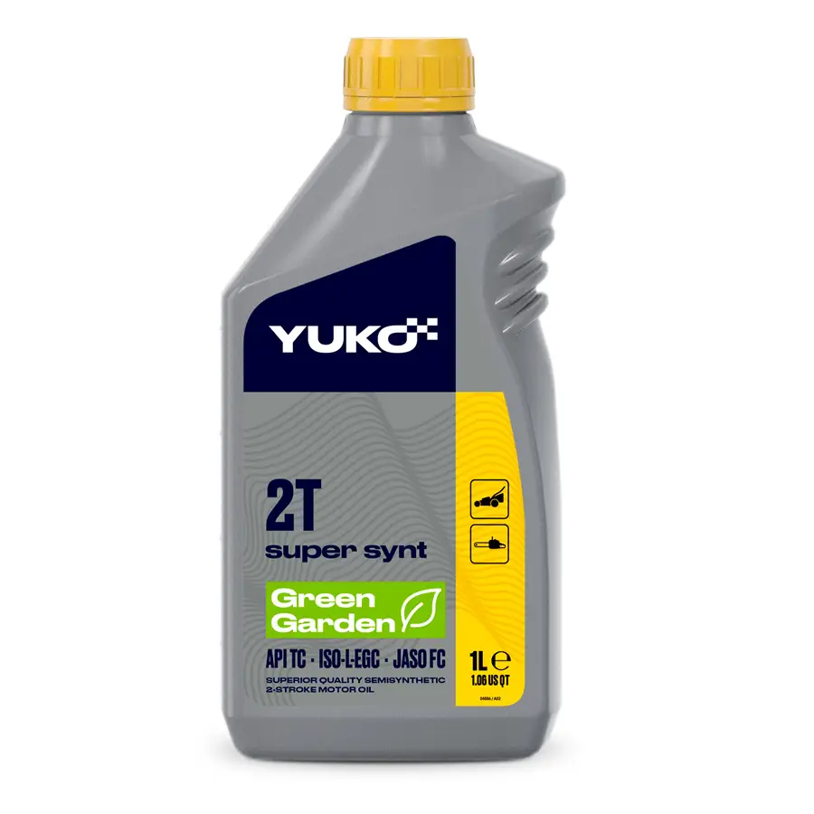 Олива моторна YUKO Super Synt 2T (FC) Green Garden, 1л Для двотактних двигунів садово-паркової та іншої техніки