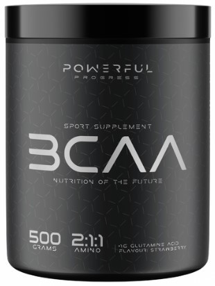 Амінокислоти BCAA Powerful Progress BCAA 2:1:1 500 g Полуниця