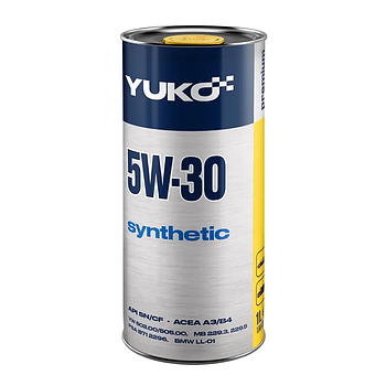 Моторна олива YUKO Synthetic 5w30 API SN/CF, 1л Для найсучасніших бензинових і дизельних двигунів