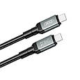 Кабель XO NBQ264B-CC USB Type-C to USB Type-C 240W PD 2 м Black (NB-Q264B-CC.black), фото 3