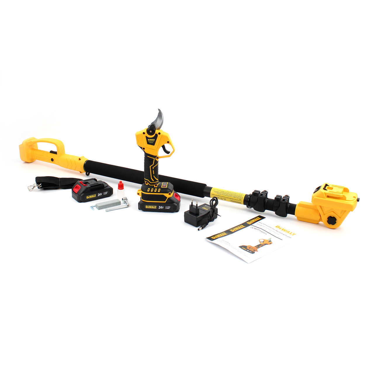 Набір 2в1 АКБ DeWalt 24V (Секатор DCMPP540P1 Digital + Телескопічна штанга 2.6м)