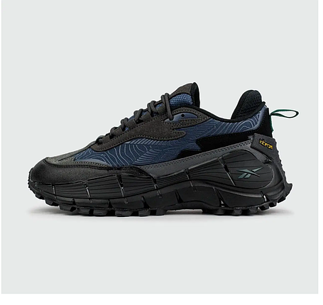 Чоловічі термо кросівки Reebok Zig Kinetica 2.5 Edge Vibram сині з чорним, фото 1
