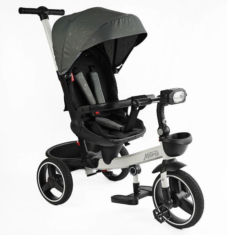 Велосипед BestTrike "Marco": поворотне сидіння, складне кермо, колеса з прогумованим PU, кошик, телескопічна ручка