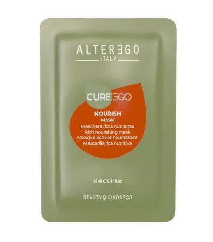 ALTER EGO ITALY CUREEGO Nourish Mask Маска для волосся насичена живильна (саше), 12 мл (оригінал)